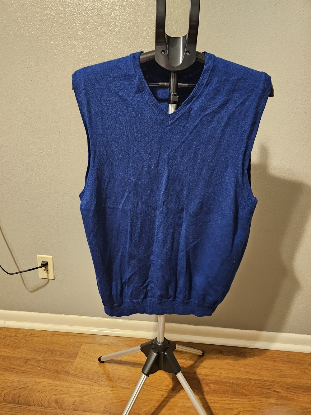 Banana Republic Navy Blue Merino Wool V-Neck Sweater Vest